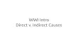 WWI Intro Direct v. Indirect Causes