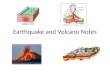 Earthquake and Volcano Notes