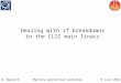 Dealing with  rf  breakdowns in the CLIC main  linacs