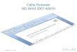 Callis  Reviewer MS Word 2007 Add-In