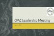 CFAC Leadership Meeting