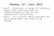 Monday 11 th  June 2012