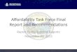 Affordability  Task Force  Final Report and Recommendations