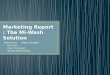 Marketing Report : The  Mi -Wash Solution