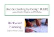 Understanding by Design ( UbD ) according to Wiggins and  McTighe