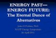 ENERGY PAST—ENERGY FUTURE: The Eternal Dance of Alternatives