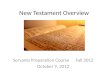 New Testament Overview