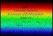 Light:   Thermal Spectra Emission  and Absorption Spectra