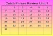 Catch Phrase Review Unit 7
