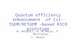 Quantum efficiency enhancement  of  CsI -TGEM/RETGEM -based RICH prototype