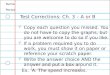 Name Period Test Corrections: Ch. 3 – A  or  B