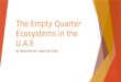 The Empty Quarter Ecosystems in the U.A.E