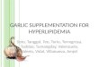 Garlic Supplementation for  Hyperlipidemia