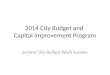2014 City Budget and  Capital Improvement Program