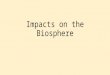Impacts on the Biosphere