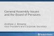 General Assembly Issues  and the Board of Pensions