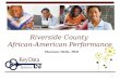 Riverside County  African-American Performance