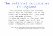 The national curriculum in England