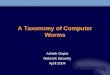 A Taxonomy of Computer Worms