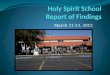 Holy Spirit School Report of Findings