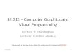 SE 313 – Computer Graphics and Visual Programming