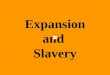 Expansion and  Slavery