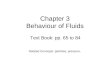 Chapter 3 Behaviour of Fluids