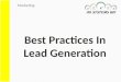 Best Practices In Lead Generation