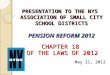 PRESENTATION TO THE NYS  ASSOCIATION OF SMALL CITY SCHOOL DISTRICTS PENSION REFORM 2012
