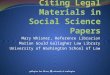 Citing Legal Materials in Social Science Papers