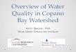 Overview of Water Quality in  Copano  Bay Watershed