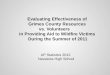 Evaluating Effectiveness of  Grimes County Resources  vs . Volunteers