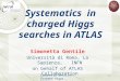 Systematics   in charged Higgs searches in ATLAS