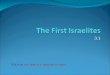The First Israelites