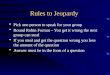 Rules to Jeopardy