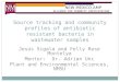 Source tracking and community profiles of antibiotic resistant bacteria in wastewater samples