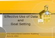 Effective Use of Data and  Goal Setting