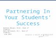 Partnering In Your Students ’  Success