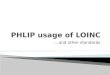 PHLIP usage of LOINC