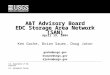 A&T Advisory Board EDC Storage Area Network (SAN)