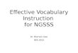 Effective Vocabulary Instruction  for NGSSS
