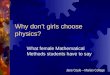 Why don’t girls choose physics?