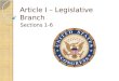 Article I – Legislative Branch