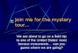 Join me for the mystery tour…