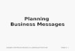 Planning  Business Messages
