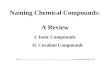 Naming Chemical Compounds:  A Review