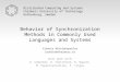 Behavior of Synchronization Methods in Commonly Used Languages and Systems