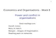 Economics and Organisations - Week 8