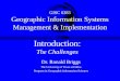 GISC 6383  Geographic Information Systems  Management & Implementation