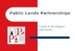Public Lands Partnerships
